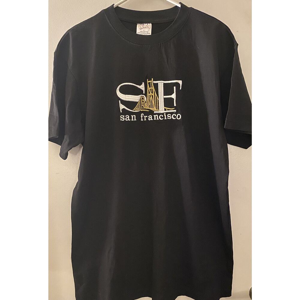 Bay Fashion San Francisco Bridge City Black Mens Size L